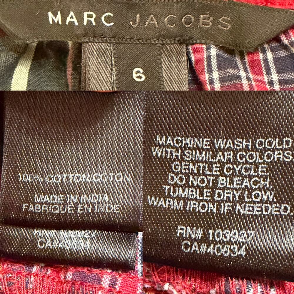 Vintage Marc Jacobs Plaid Patchwork Dress Womens size 6 FW 2005 Runway - Picture 14 of 16